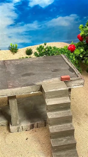 Mini Construction on Instagram: "Mini Brick Stilt House Construction – Part 2 (Final Build) #ASMR #Satisfying"