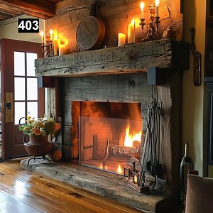 Regal Looking Reclaimed Wood Beam Fireplace Mantel With Legs #403 - Etsy