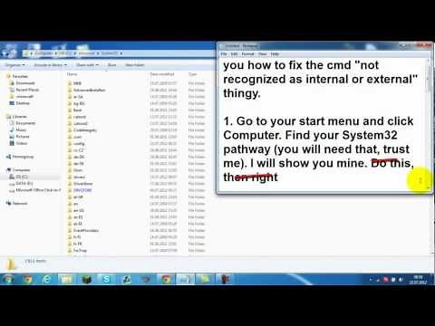 How to fix "not recognized as internal or external" in cmd (if you type in 'ipconfig')