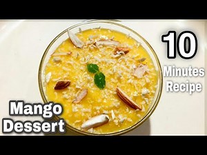 Quick Mango Pudding With Only 4 Ingredients - Mango Dessert with 1 cup milk