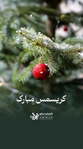 ‎شیرینی سرای امیران|کیک تولد|باقلوا|دسر‎ on Instagram‎: "سال نو مبارک! 🎉 درخت کریسمس شیرینی‌سرای امیران هنوز حال و هوای جشنو نگه داشته 🎄🍰 با طعم شیرینی‌های ما سال جدیدو شیرین شروع کن! ✨ #سال_نو #کریسمس #شیرینی_سرای_امیران #دسر #کیک"‎