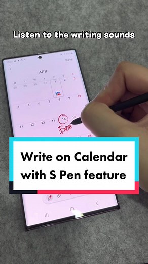Samsung S22 Ultra Stylus Pen Calendar Drawing Tutorial