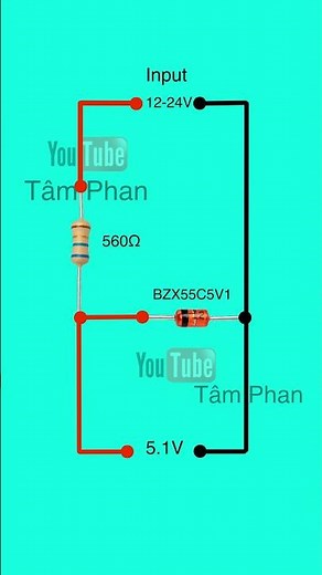 Ổn áp 5.1V Diode Zenner #diyaudio #diode #electronic