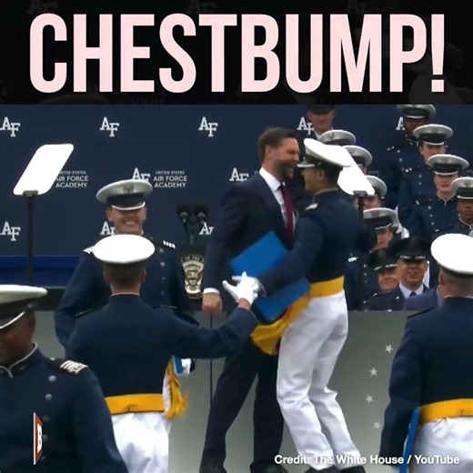 CHEST BUMP! Vance Gives Graduating Air Force Cadet a Chest Bump