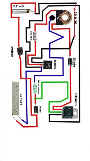 How to Make 3.7V Battery to 12V LED Boost Converter #electronicskit #phototransistor