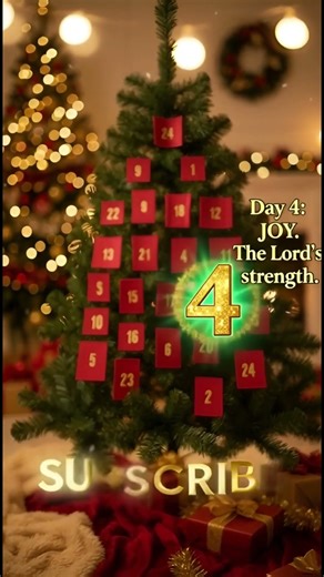 Advent Calendar Day 4: JOY 🎁 The Joy of the Lord is your Strength (Nehemiah 8:10)