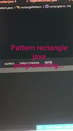 pattern rectangle || using Java programming...