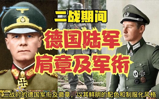 二战时期德国陆军制服肩章及军衔等级划分详解