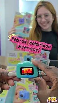 Pequena no tamanho, gigante na diversão! 😍 Mini Câmera - Fun!