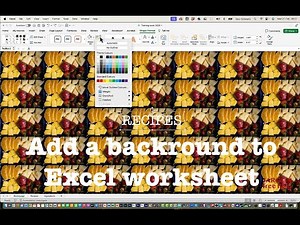 Add a Background to an Excel Sheet