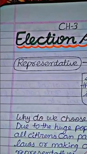 Class 11th Political Science Ch-3 Election And Representative// Handwriting Notes #2025 #education