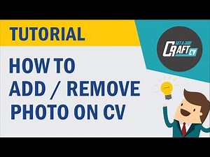 CV / Resume Builder - Add / Remove Photo - Tutorial
