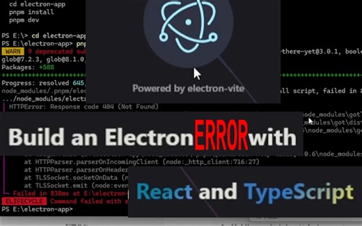 关于vite electron项目拉取后一安装依赖就报错404这件事...npm create @quick-start/electron
