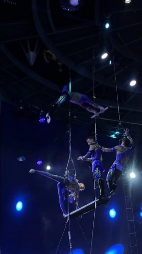 Double layout flying trapeze