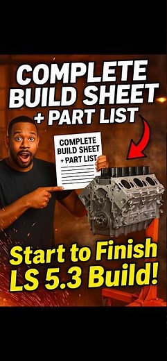🧰 LS 5.3 Build Sheet — Start to Finish (All-Motor 450–500 HP Goal) #lsswap #subscribemychannel