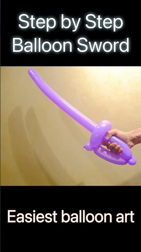Step by step Balloon Sword tutorial- easy balloon animals #stepbystep #toys #funny #fun #balloonart
