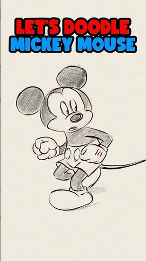LET'S DOODLE - MICKEY MOUSE (DRAW LIKE A DISNEY ANIMATOR, EASY!) #MickeyMouse #Disney #Draw #Mickey