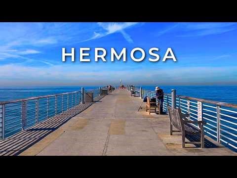 Relaxing Hermosa Beach Strand Walk | Perfect Sunny Morning | 4K 60fps