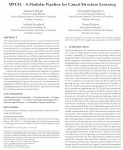 MPCSL - A Modular Pipeline for Causal Structure Learning | Proceedings of the 27th ACM SIGKDD Conference on Knowledge Discovery & Data Mining