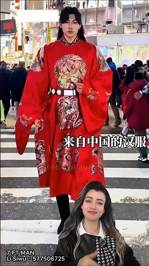🔥 People Shocked by 7 Ft Man Walking in Hanfu on the Street! #streetstyle #hanfu