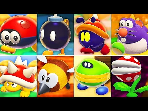 Super Mario 3D World - All Enemies