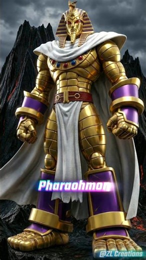 Mokumon to Pharaohmon Evolution #Digimon #DigimonAI #Digivolution