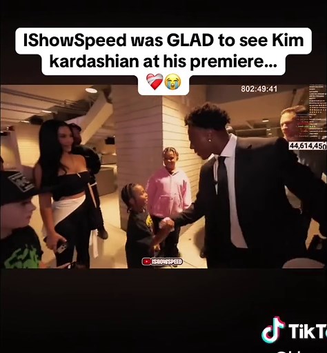 IShowSpeed was GLAD to see kim Kardashian at his premiere…❤️‍🩹😭 | Master Clips | #ishowspeed #fyp #kimkardashian #viral