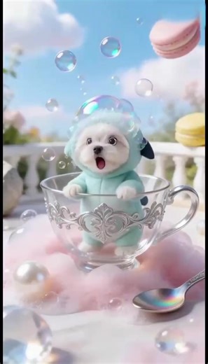 🍵 TEACUP PUPPY SURPRISE🐶! 樂樂躲在茶杯裡？🐾哈瓦那犬的超萌馬卡龍派對！ #Shorts #Havanese #CutePuppy #TeacupDog #哈瓦那犬 Looking for a dose of pure happiness? 🥺 Meet Le-Le the Havanese, the most precious
