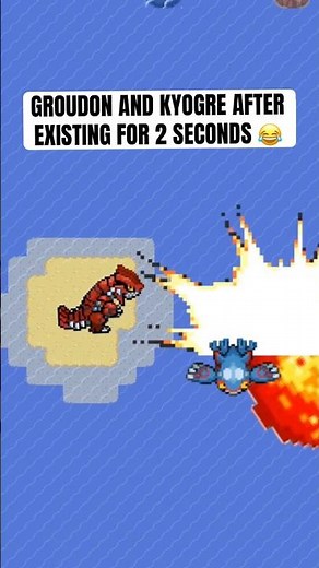 Groudon and Kyogre after existing for 2 seconds 😂 #pokemon #shorts