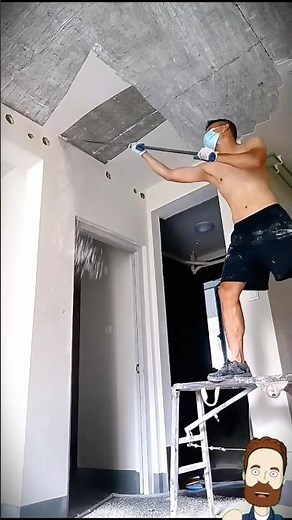 Satisfying Ceiling Scrape Before Painting