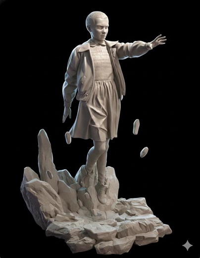 Eleven STL – Stranger Things Figure 3D Printable | High Detail Collectible - Etsy