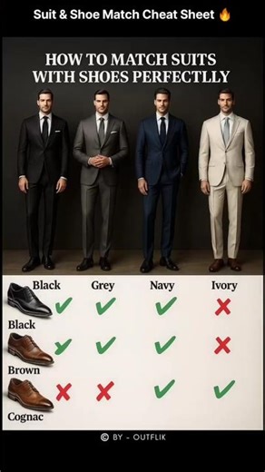 Suit & Shoe Match Cheat Sheet.