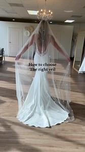 Choosing the right veil for yiur wedding dress is nit hard if you follow these tips: ✨1- A veil should compliment the dress not compete with it. ✨2- Chose a long veil if your dress train is short and you want to ad a romantic feel to your bridal look. ✨3-Choose a short, simple veil if your dress got a dramatic, detailed train. #weddingdress #weddingtips #fypシ゚viral Wedding dresses, wedding veil, wedding inspiration, bridal shops