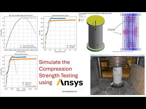 ANSYS Workbench | Compression Test of Concrete Cylinder Using SOLID65 | DP & Von Mises Yield Models