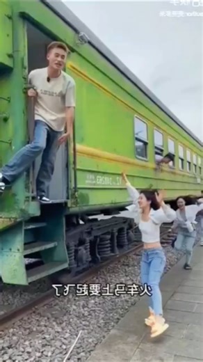 “A Moving Train, Frozen Emotions!” 🚆❤️#viral #shorts