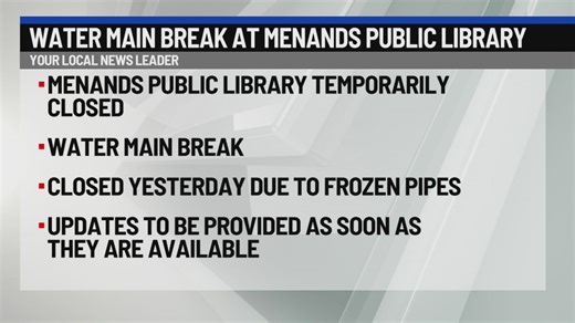 Menands Public Library temporarily closed