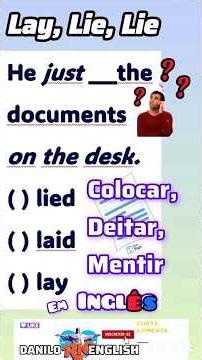 LAY, LIE, LIE Significados #layorlie #englishvocabulary #verbs