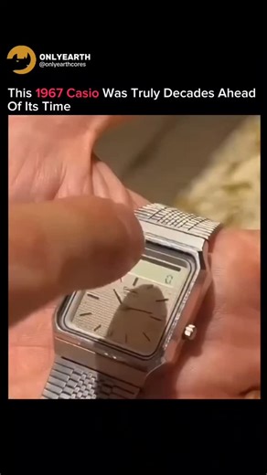 ONLYEARTH on Instagram: "In 1967, Casio wasn’t making watches — they were calculating the future ⌚🧮 Before smart tech was even a thought, Casio built the foundation for watches where you could press numbers and calculate with your fingers. Truly a decade ahead of its time. Follow @onlyearthcores 🌍⚡ #Casio #VintageWatch #RetroTech #WatchReels #TechHistory #DigitalWatch #67"