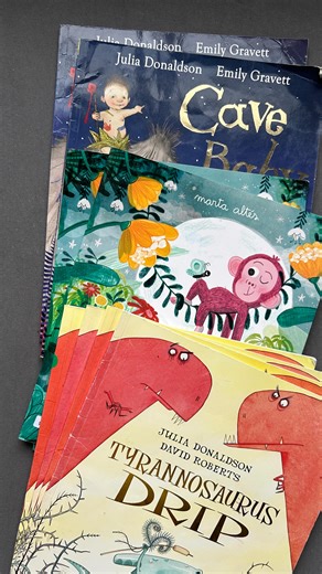 Kiddiwinks Kids Preloved Books on Instagram: "Visit website www.kiddiwinks.in Search Keywords—> Julia Donaldson Category—>Read Aloud Pictue Storybooks Tyrannosaurus Drip 125 Paperback KWB72481 Little Monkey 99 Paperback KWB72466 Cave Baby 125 Paperback KWB72480 #Prelovedbooks #kidsbooks #importedkidsbooks"