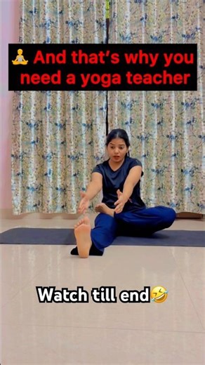 That’s why you need a yoga teacher 🤣 #yoga #yogamusic #yogapractice #motivation #shortsfeed #yt
