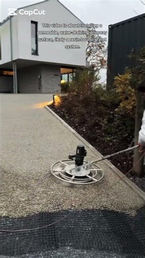 lates invention installing a permeable, water-draining driveway surface#floormaterial