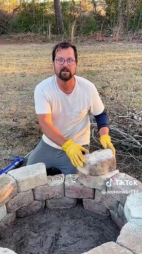 DIY Backyard Oasis Fire Pit Build with LED Lights