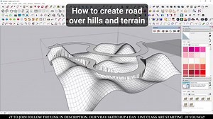 How to create road over hills in sketchup Watch full tutorial here https://youtu.be/KrS1hXrR-z0 #sketchup #sketchupdesign #sketchupmodel #sketchuppro #tutorial #learning | Vray sketchup guru