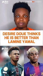 1.6K views · 12 reactions | Call it arrogance if you want, but Désiré Doué says it loud. Confidence or cockiness? You decide! 퐖퐈퐍 퐁퐈퐆 with 2UP Early Payout. Settle your bets once your selected team scores 2 goals on LiveScore Bet ⚠️ Nigerian residents ONLY! 18+ #PulseSportsDailyTakes #LiveScoreBet #PlayResponsibly | Pulse Sports Nigeria | Facebook