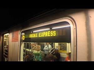 MTA New York City Subway Pelham Bay Park Bound R142A (6X) Express Train @ Spring Street