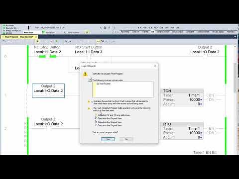 Studio 5000 PLC Programming (Online Rung Edits)