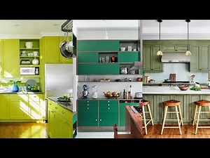 Green Kitchen Design and Ideas. Green Kitchen Cabinets Color.