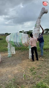 54K views · 437 reactions | Reuse old plastic bottles ideas - largest animal making #diy #plastics #bottles #animal | Hetal's Art | Facebook