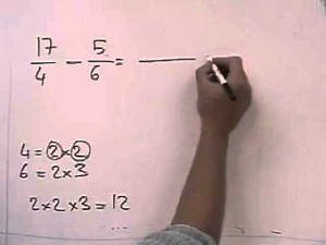 Soustraction de fractions