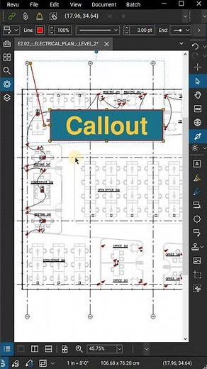 Move Entire Callout Markup in Bluebeam Revu #shorts